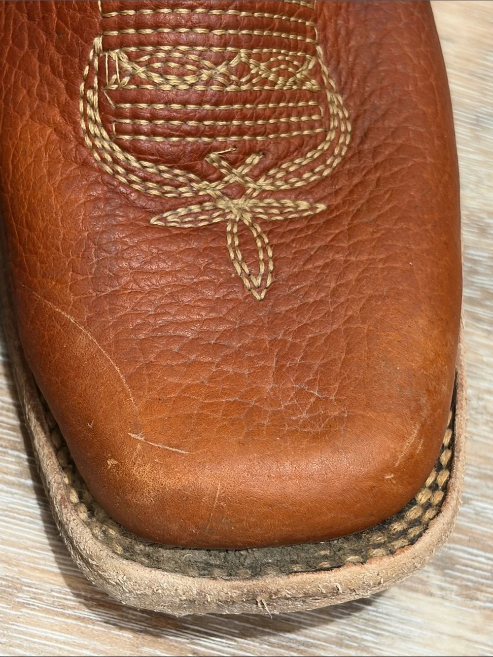 Vaccari Kids Texas Flag Cowboy Boots Size Mex 22 USA 2 Square Toe Leather Boots